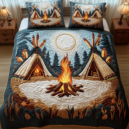 Native American Tent 3-Piece Quilted Bedding Set GFTOTP1920