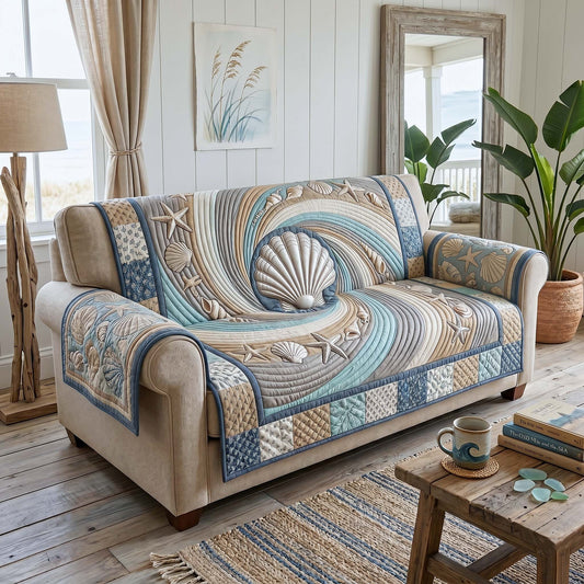 Coastal Whisper Quilted Sofa Cover GFTOTP19264