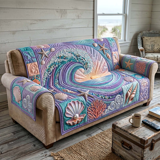 Coastal Whisper Quilted Sofa Cover GFTOTP19266