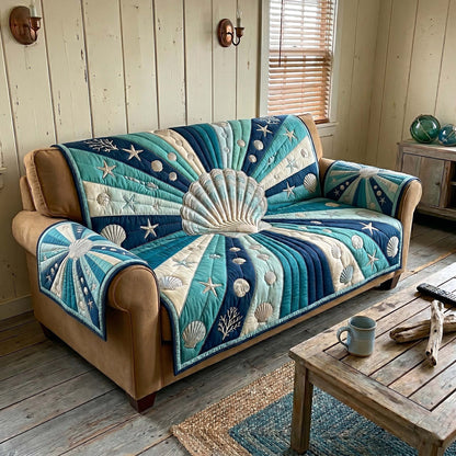 Coastal Whisper Quilted Sofa Cover GFTOTP19268