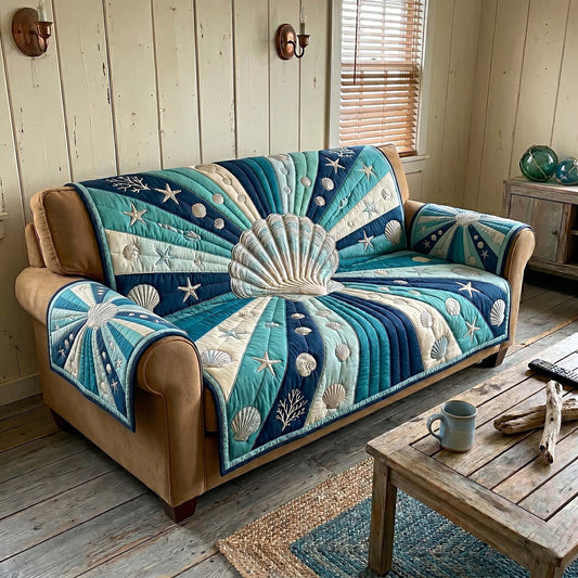 Coastal Whisper Quilted Sofa Cover GFTOTP19268