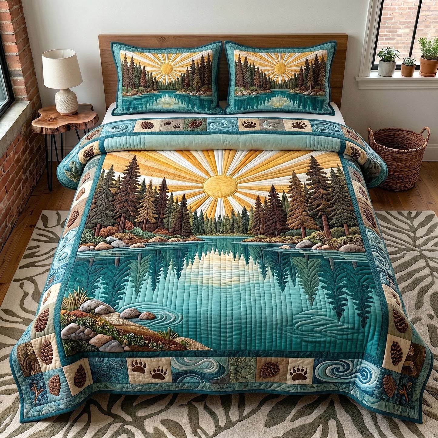 Whispering Pines 3-Piece Quilted Bedding Set GFTOTP19272