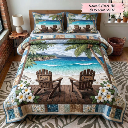 Seaside Together 3-Piece Quilted Bedding Set QTCUZ GFTOTP19335