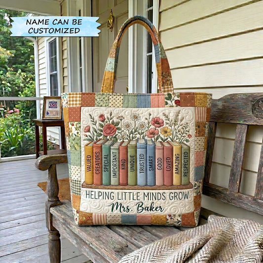 Teaching Heart Quilted Tote Bag QTCUZ GFTOTP19345