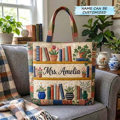 Teaching Heart Quilted Tote Bag QTCUZ GFTOTP19347