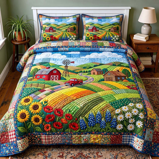 Rustic Homestead 3-Piece Quilted Bedding Set GFTOTP19401