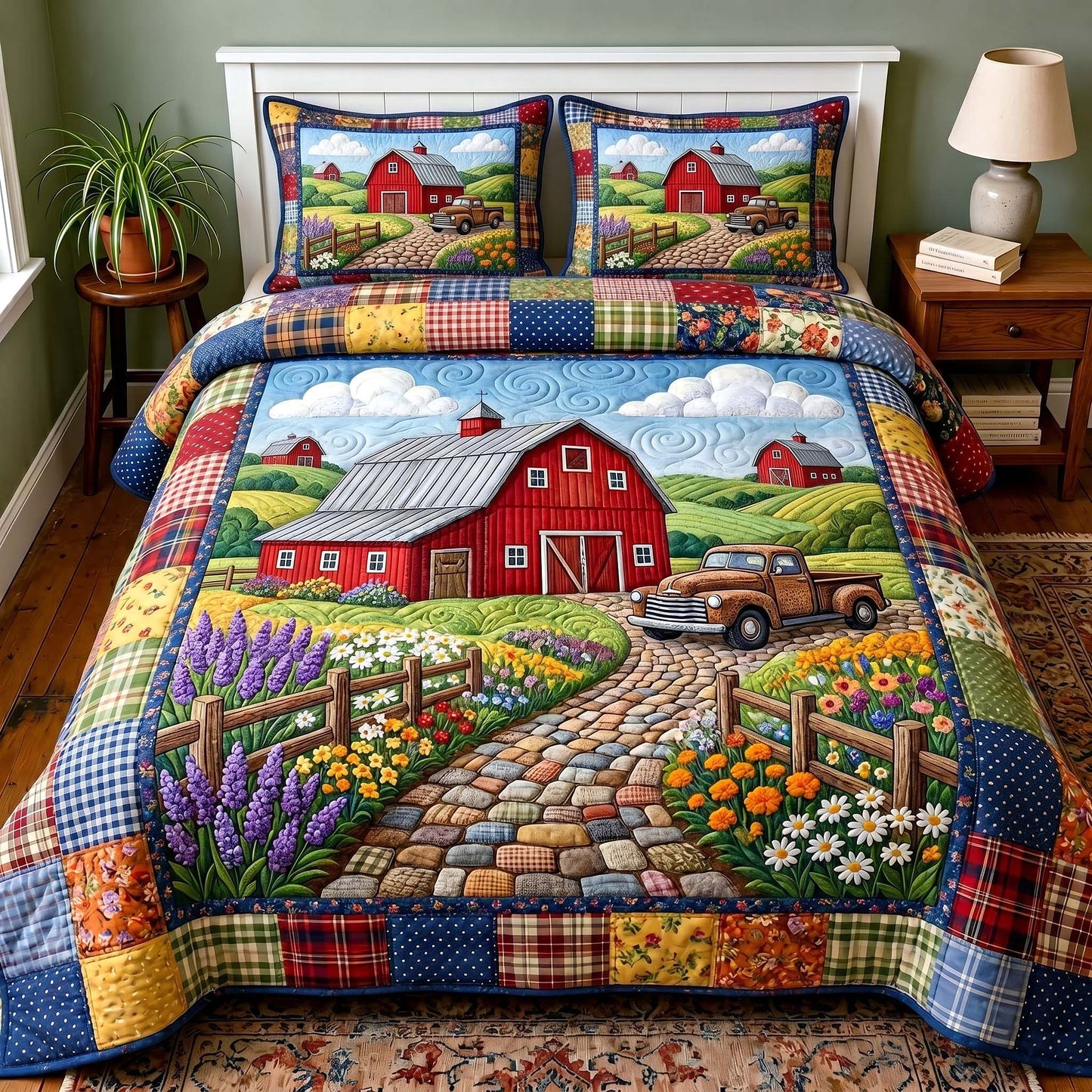 Rustic Homestead 3-Piece Quilted Bedding Set GFTOTP19403