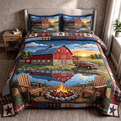 Rustic Homestead 3-Piece Quilted Bedding Set GFTOTP19404
