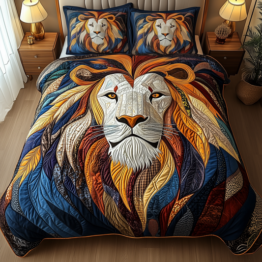 Mighty Lion 3-Piece Quilted Bedding Set GFTOTP1942