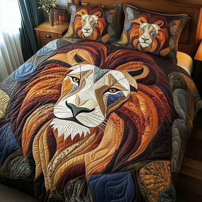 Mighty Lion 3-Piece Quilted Bedding Set GFTOTP1943