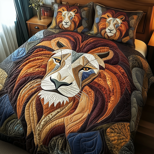 Mighty Lion 3-Piece Quilted Bedding Set GFTOTP1943