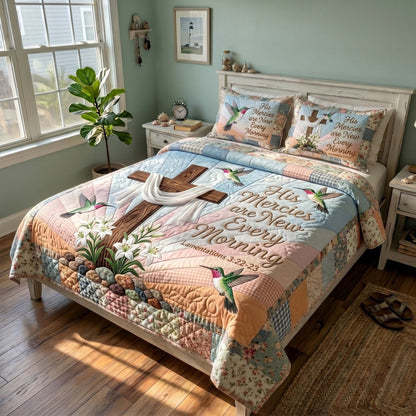Faith Blossoms 3-Piece Quilted Bedding Set GFTOTP19457