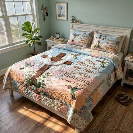 Faith Blossoms 3-Piece Quilted Bedding Set GFTOTP19457