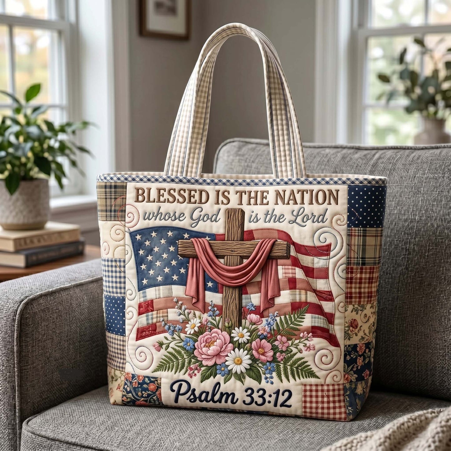 Faith Liberty Quilted Tote Bag GFTOTP19468