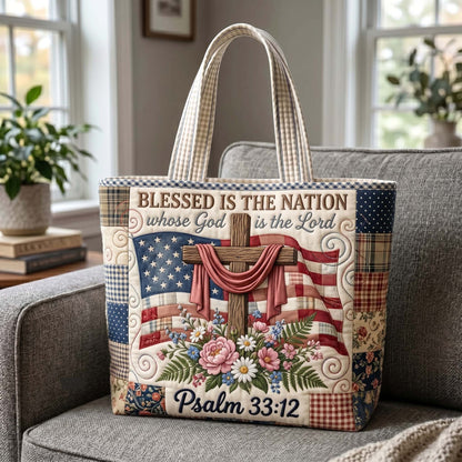 Faith Liberty Quilted Tote Bag GFTOTP19468