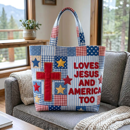 Faith Liberty Quilted Tote Bag GFTOTP19495