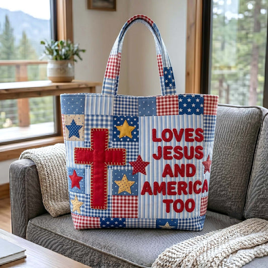 Faith Liberty Quilted Tote Bag GFTOTP19495