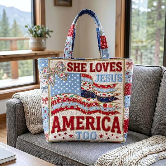 Faith Liberty Quilted Tote Bag GFTOTP19497