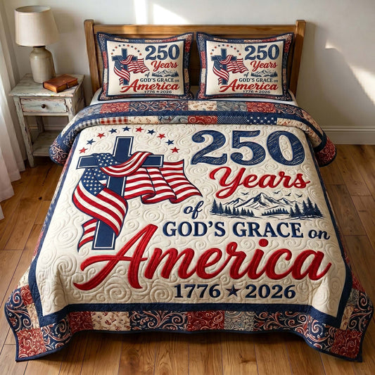 Faith Liberty 3-Piece Quilted Bedding Set GFTOTP19502