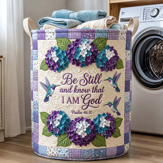 Words Of Faith Quilted Laundry Basket GFTOTP19535