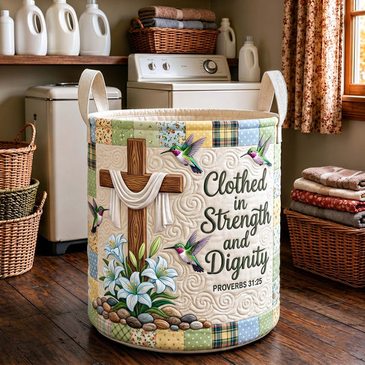 Grace Garden Quilted Laundry Basket GFTOTP19541