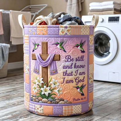Grace Garden Quilted Laundry Basket GFTOTP19543