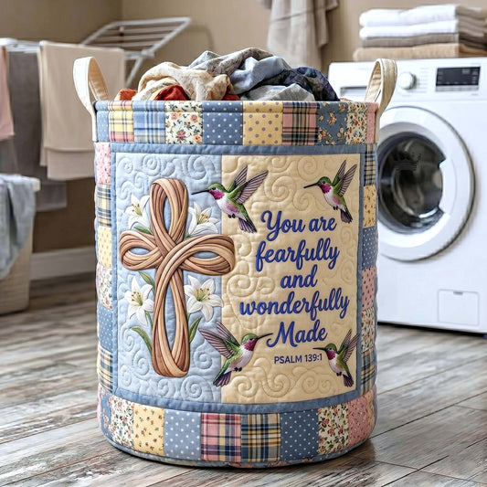 Grace Garden Quilted Laundry Basket GFTOTP19544