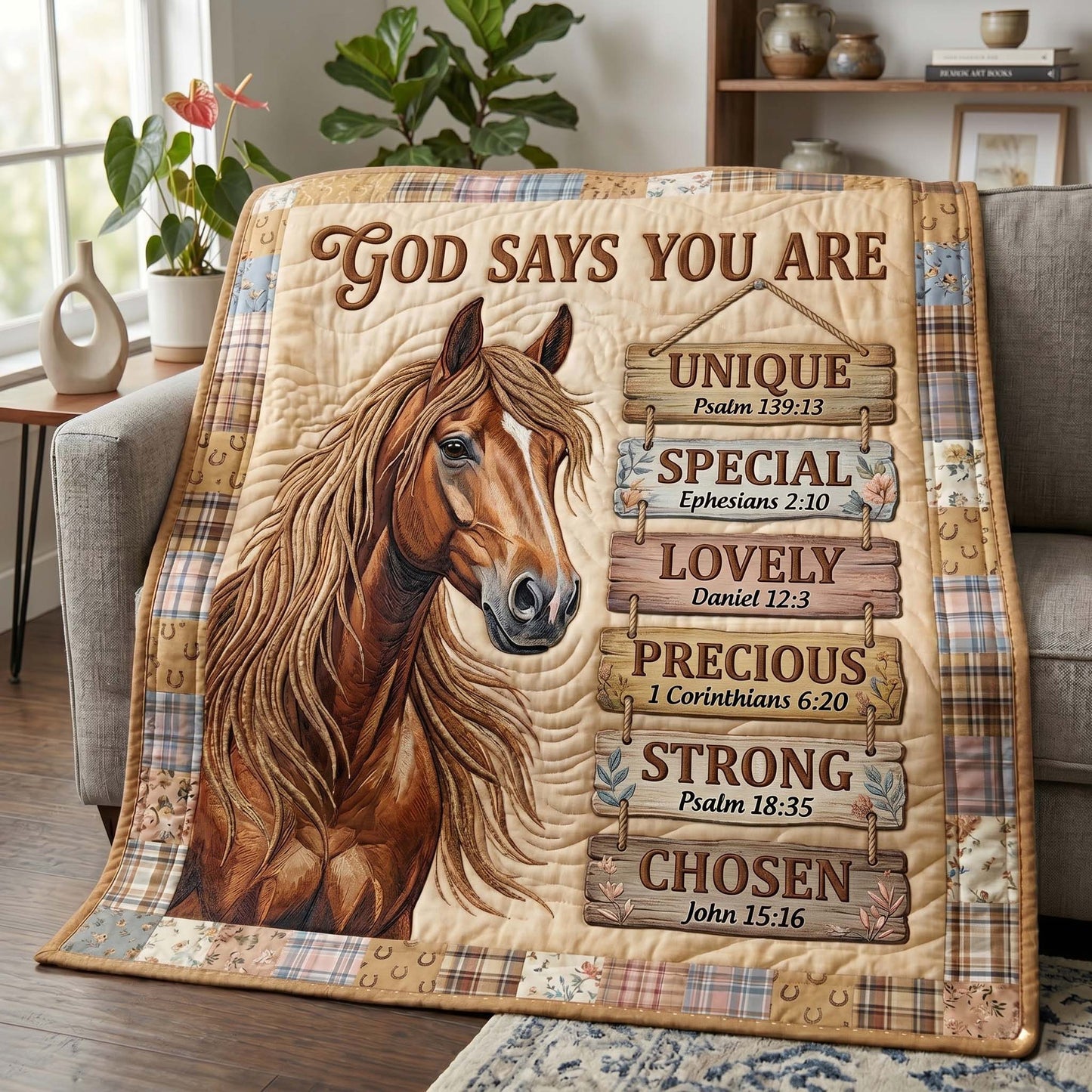 Faithful Stallion Quilted Blanket GFTOTP19587