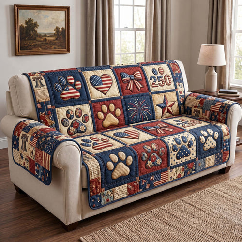 Patriotic Paws Quilted Sofa Cover GFTOTP19592