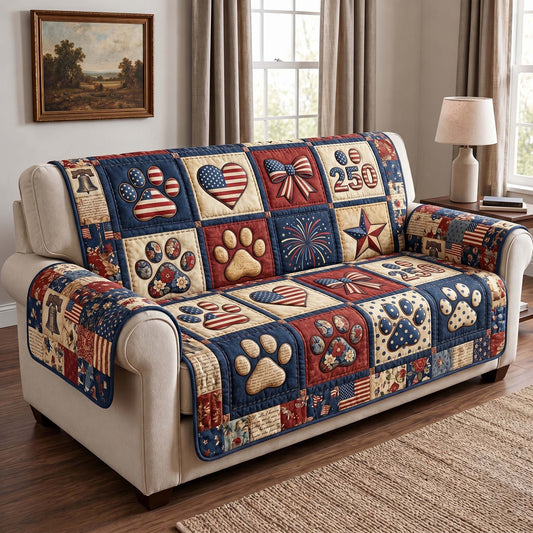 Patriotic Paws Quilted Sofa Cover GFTOTP19592