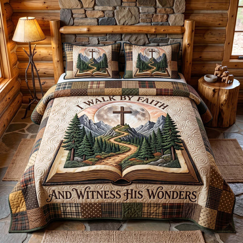 Faithful Forest 3-Piece Quilted Bedding Set GFTOTP19603