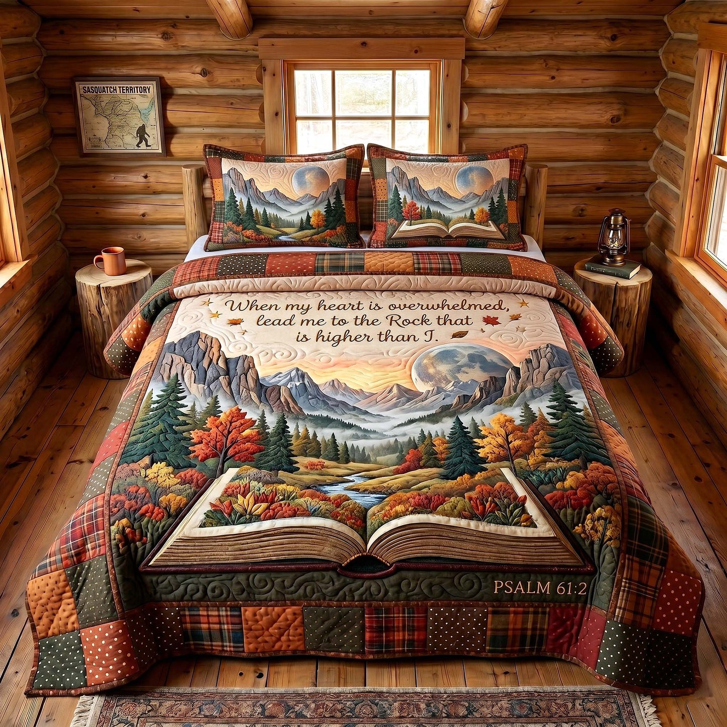 Faithful Forest 3-Piece Quilted Bedding Set GFTOTP19608
