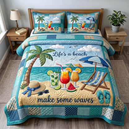 Summer Escape 3-Piece Quilted Bedding Set GFTOTP19610