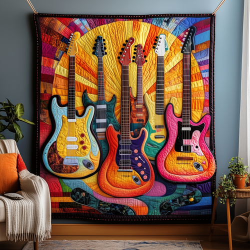 Sunshine Electric Guitar Quilted Blanket GFTOTP1963