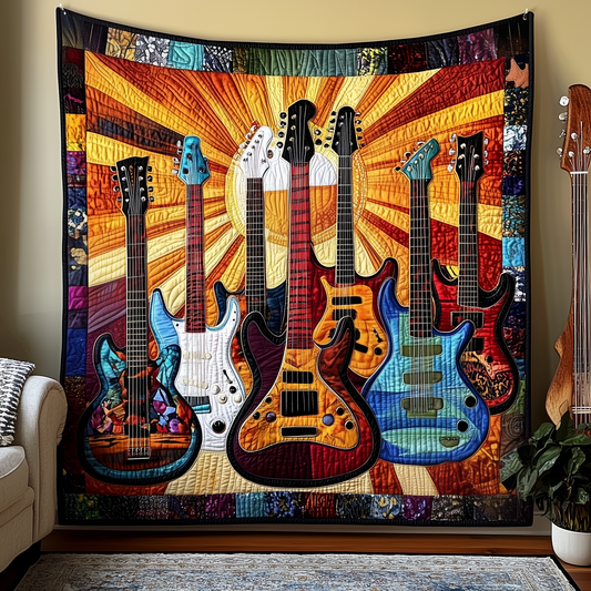 Sunshine Electric Guitar Quilted Blanket GFTOTP1964