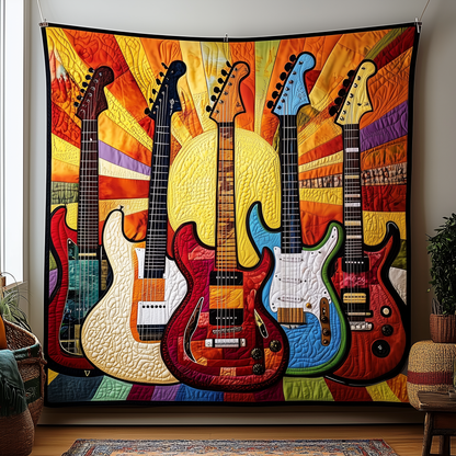 Sunshine Electric Guitar Quilted Blanket GFTOTP1965
