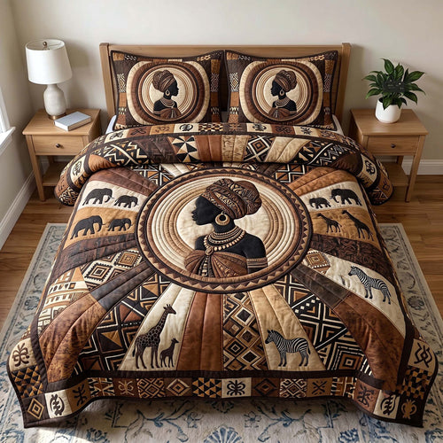 Golden Queen 3-Piece Quilted Bedding Set GFTOTP19662