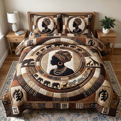 Golden Queen 3-Piece Quilted Bedding Set GFTOTP19663