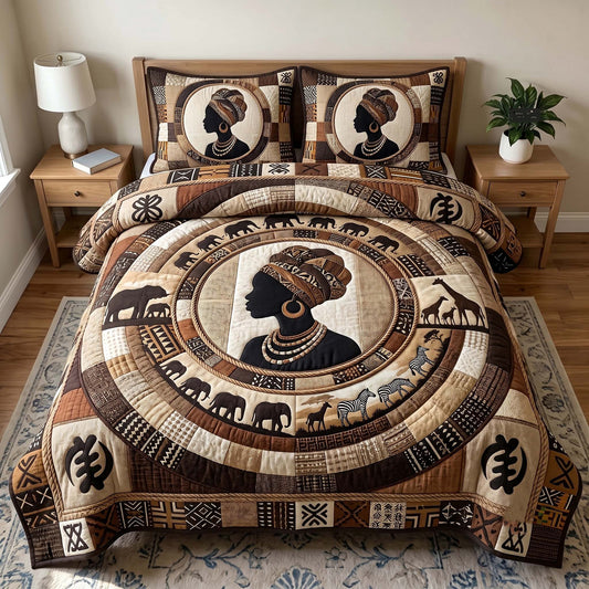 Golden Queen 3-Piece Quilted Bedding Set GFTOTP19663