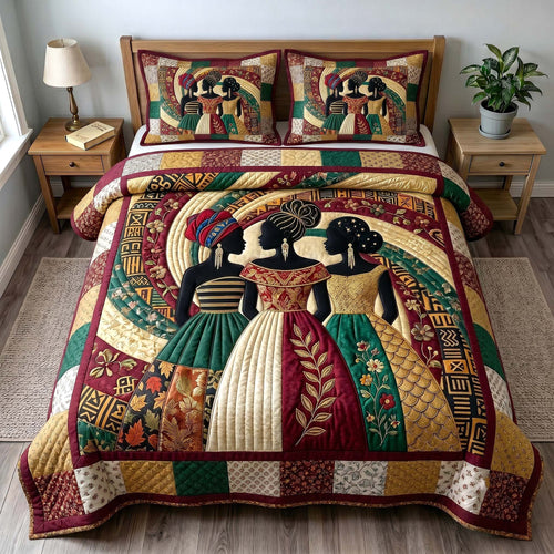 Golden Queen 3-Piece Quilted Bedding Set GFTOTP19664