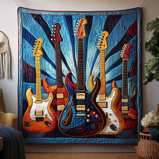 Sunshine Electric Guitar Quilted Blanket GFTOTP1966