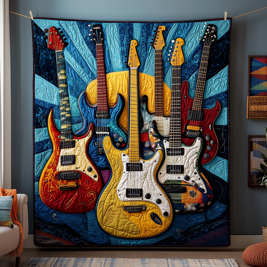 Sunshine Electric Guitar Quilted Blanket GFTOTP1968