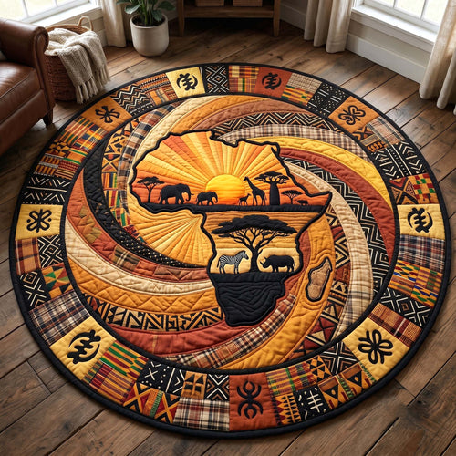 African Roots Quilted Round Mat GFTOTP19694