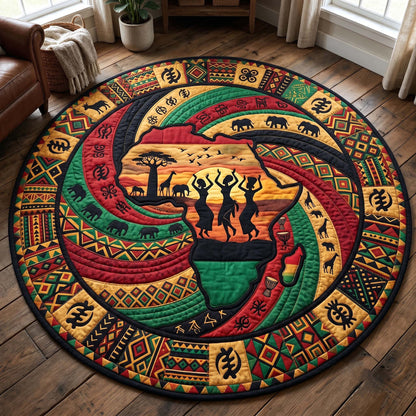 African Roots Quilted Round Mat GFTOTP19696