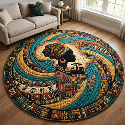 African Roots Quilted Round Mat GFTOTP19697