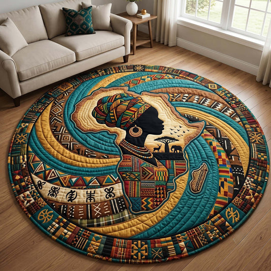 African Roots Quilted Round Mat GFTOTP19697