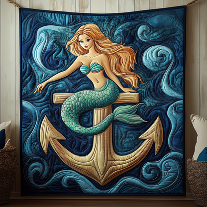 Dreamy Mermaid Anchor Quilted Blanket GFTOTP1970