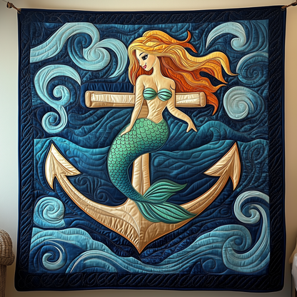 Dreamy Mermaid Anchor Quilted Blanket GFTOTP1973
