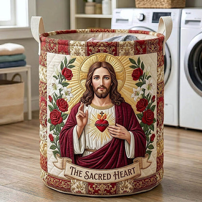 Amazing Grace Quilted Laundry Basket GFTOTP19755