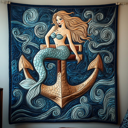 Dreamy Mermaid Anchor Quilted Blanket GFTOTP1975